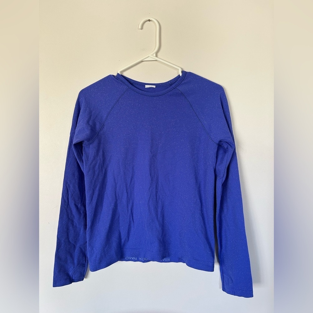 NWT Athleta Girl Power Up Shimmer Purple Top Size 12